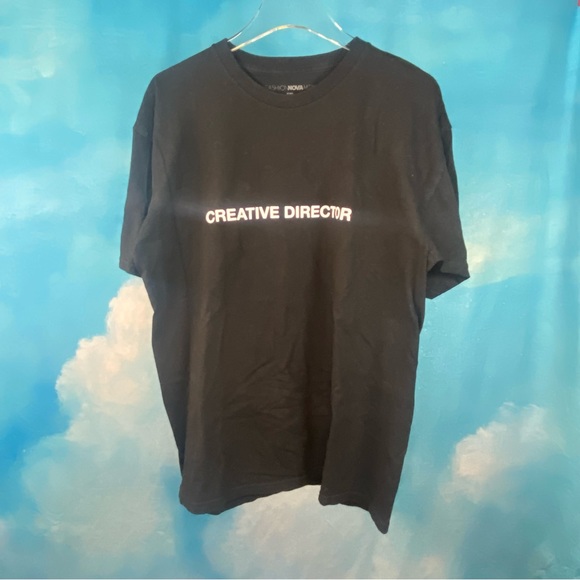 FASHION NOVA MEN CREATIVE DIRECTOR BLACK T SHIRT - SZ L - Picture 1 of 3